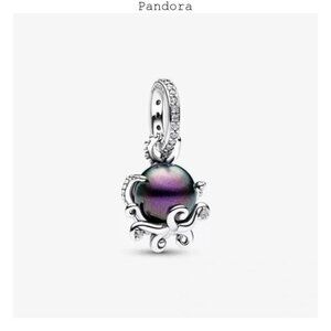 Pandora Silver and Purple Charm Bracelet